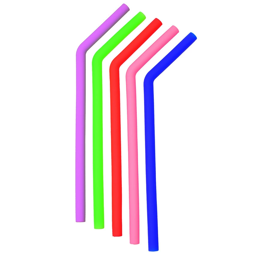 Производители Силиконовая соломенная силиконовая прямая трубка изогнутая трубка