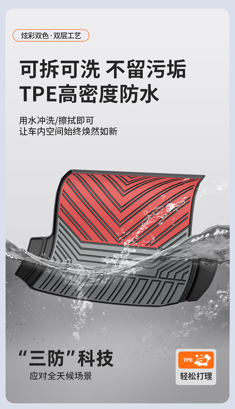 Suitable for the 2026 New Model Zhijie R7/S7, Special Colorful Tpe Car Trunk Mat, Tail Box Mat for Vehicle Use