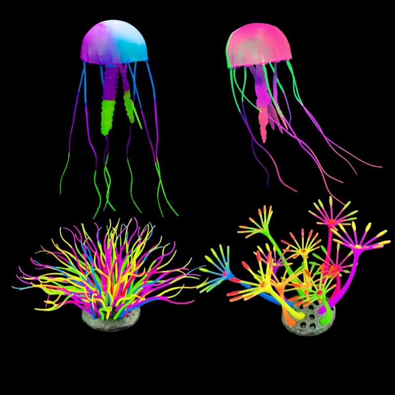 Трансграничный аквариум озеленение аквариума красочные декоративные украшения моделирование силиконовые мягкие Медузы морской еж коралловый шар анемон