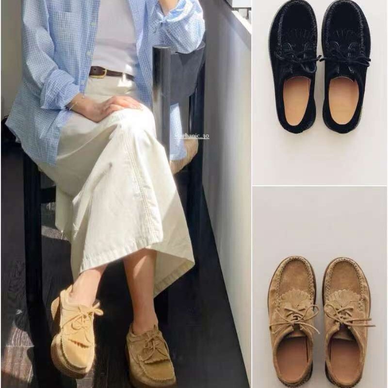 Unlabeled Factory Supply Celebrity Style Soft Thick-Soled Kangaroo Shoes for Women New Genuine Leather Retro Versatile Casual Sneakers Unlabeled Factory Supply Celebrity Style Soft Thick-Soled Kangaroo Shoes for Women New Genuine Leather Retro Versatile Casual Sneakers