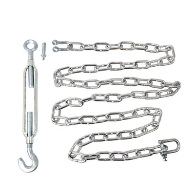 Trailer rope/net/strap — galvanized iron column hook - 2m-fully-open-22m-set-10-iron-chains-thickness-actual-thickness-93