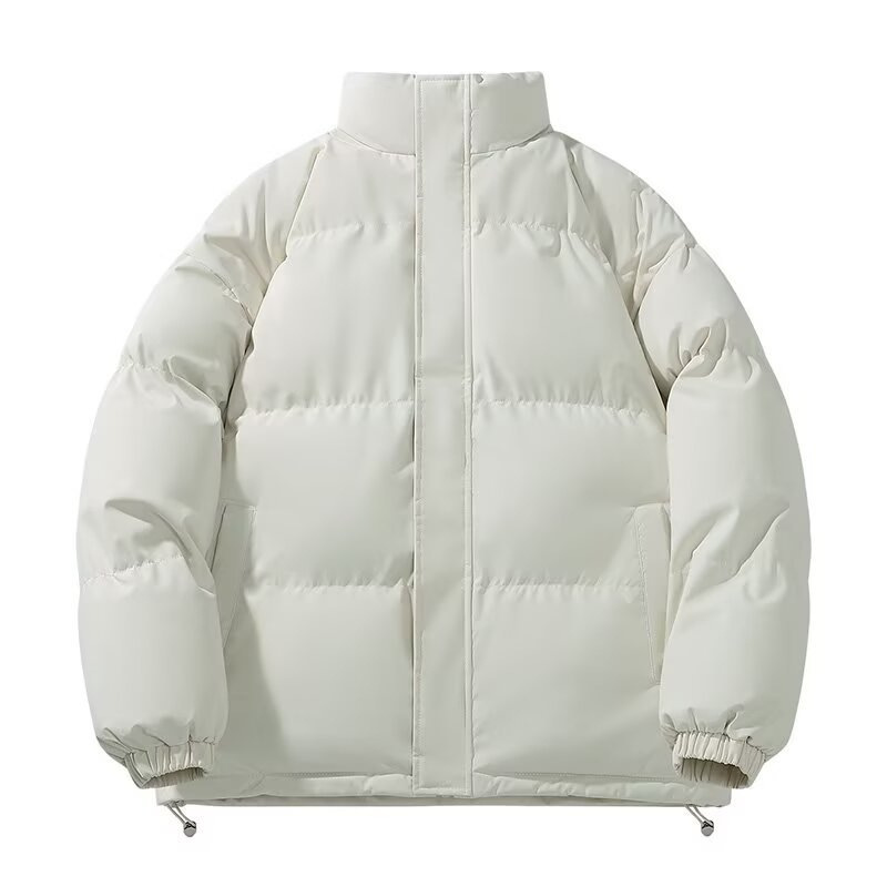 Winter Trendy Thickened down Cotton Jacket Men's Solid Color Loose Casual Couple Cotton Coat Trendy