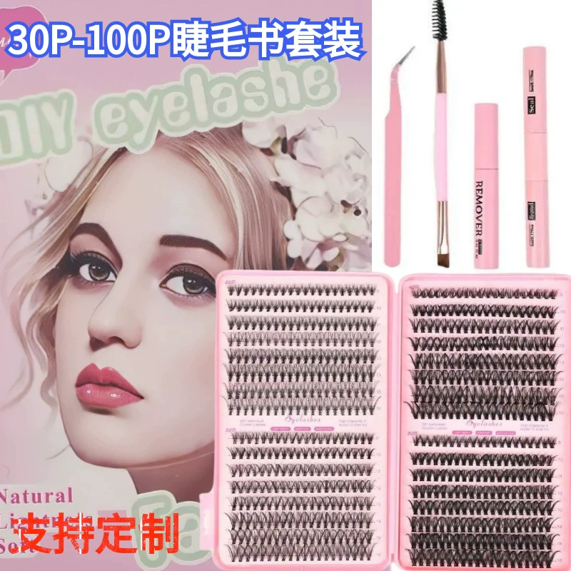 Трансграничные сегментированные накладные ресницы 10D-100D, европейский и американский стиль, 32 ряда, для самостоятельного наращивания, густые ресницы