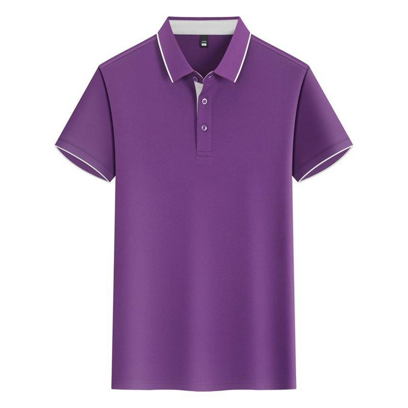 Polo de solapa de color a juego, ropa de trabajo personalizada, camiseta de manga corta transpirable, camisa publicitaria, mapa de impresión, borde de cinturón bordado