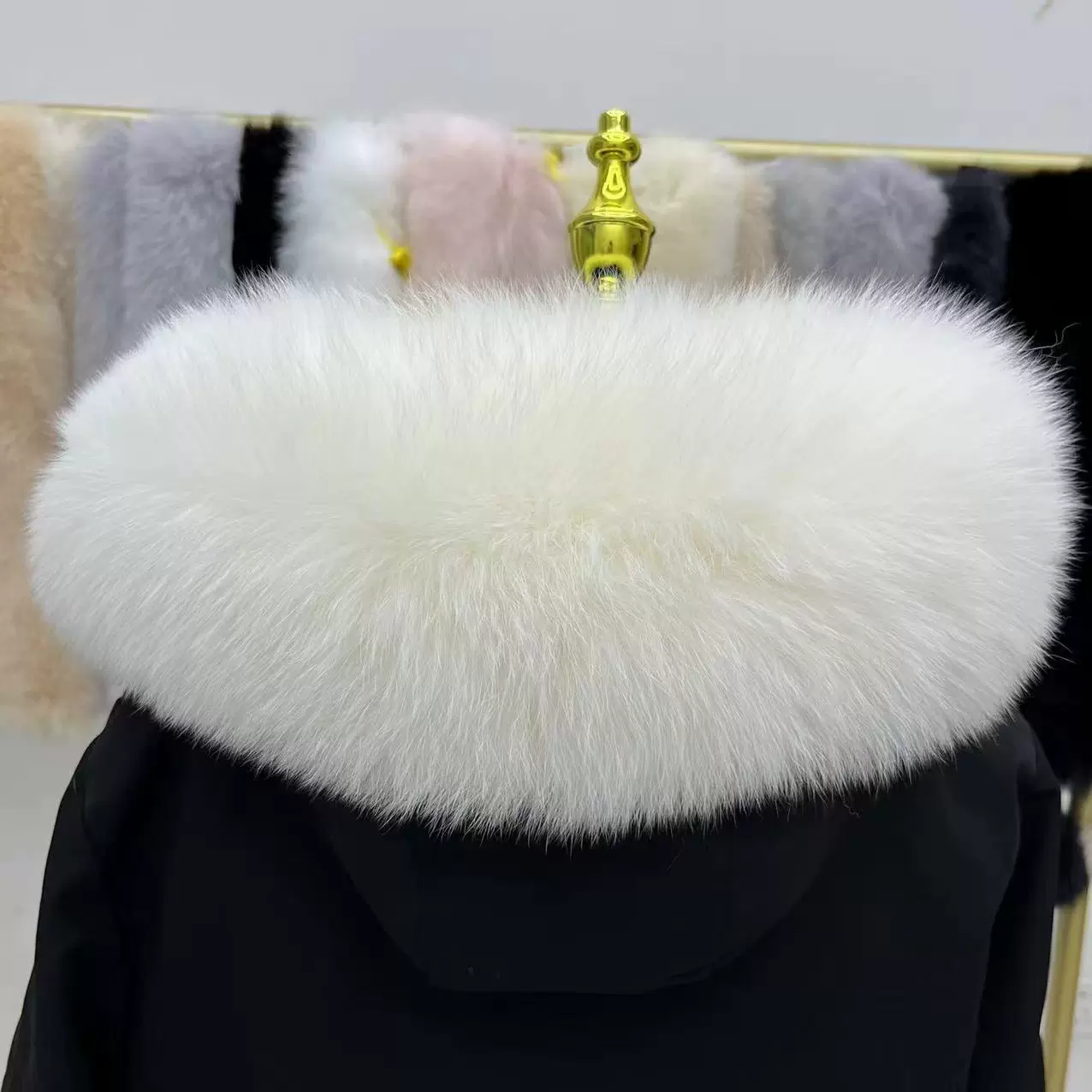 厂家直销狐狸真毛毛领 皮草服装辅料羽绒服服装配饰真毛领批发