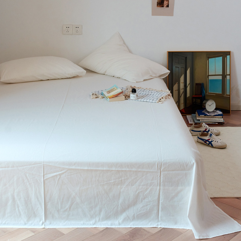 Simplicidad| 60 sábanas de algodón lavado con agua de algodón una sola pieza de algodón doble una sola colcha de almohada de tres piezas de ropa de cama image 4