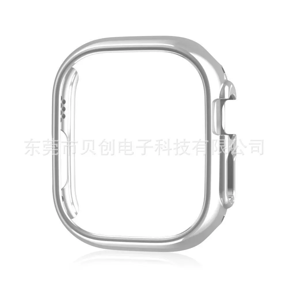 Подходит для Apple Watch s4 s5 s6 s7 s8 s9 s10 iWatch, электропокрытый полупрозрачный каркас, полый ультра тонкий защитный чехол