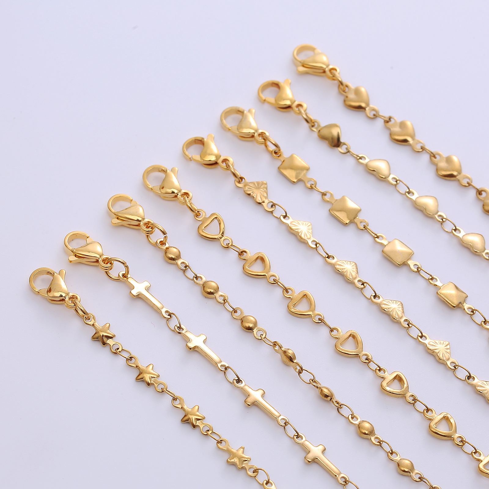 10g Weight Bracelets, Necklace Classification 1 Piece Quantity Holiday, Daily Occasion 304 Stainless Steel Material Heart Shape, Solid Color Pattern Women's Gender Simple Style Style Wholesale Jewelry Simple Style Heart Shape Solid Color 304 Stainless Steel Bracelets Necklace 无
