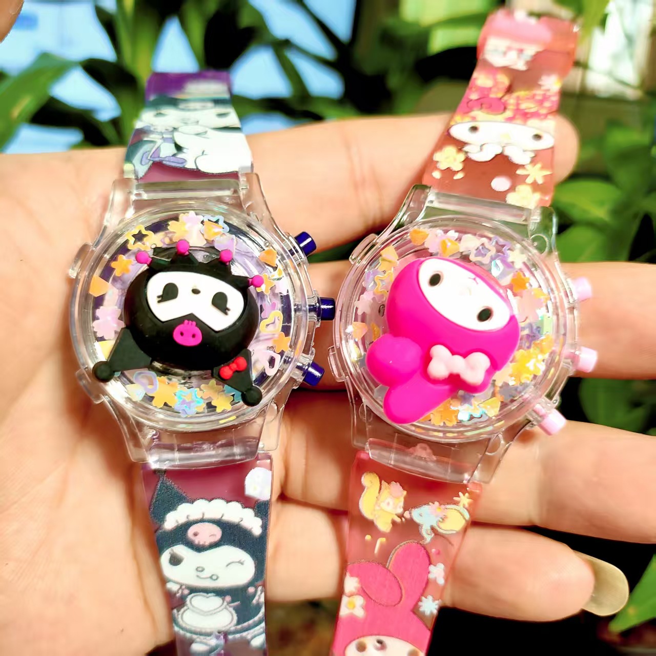 In-Stock Wholesale Rotating Luminous Music Watch Tiktok Trending Internet Celebrity Watch Children's Cartoon Toy Watch Wholesale