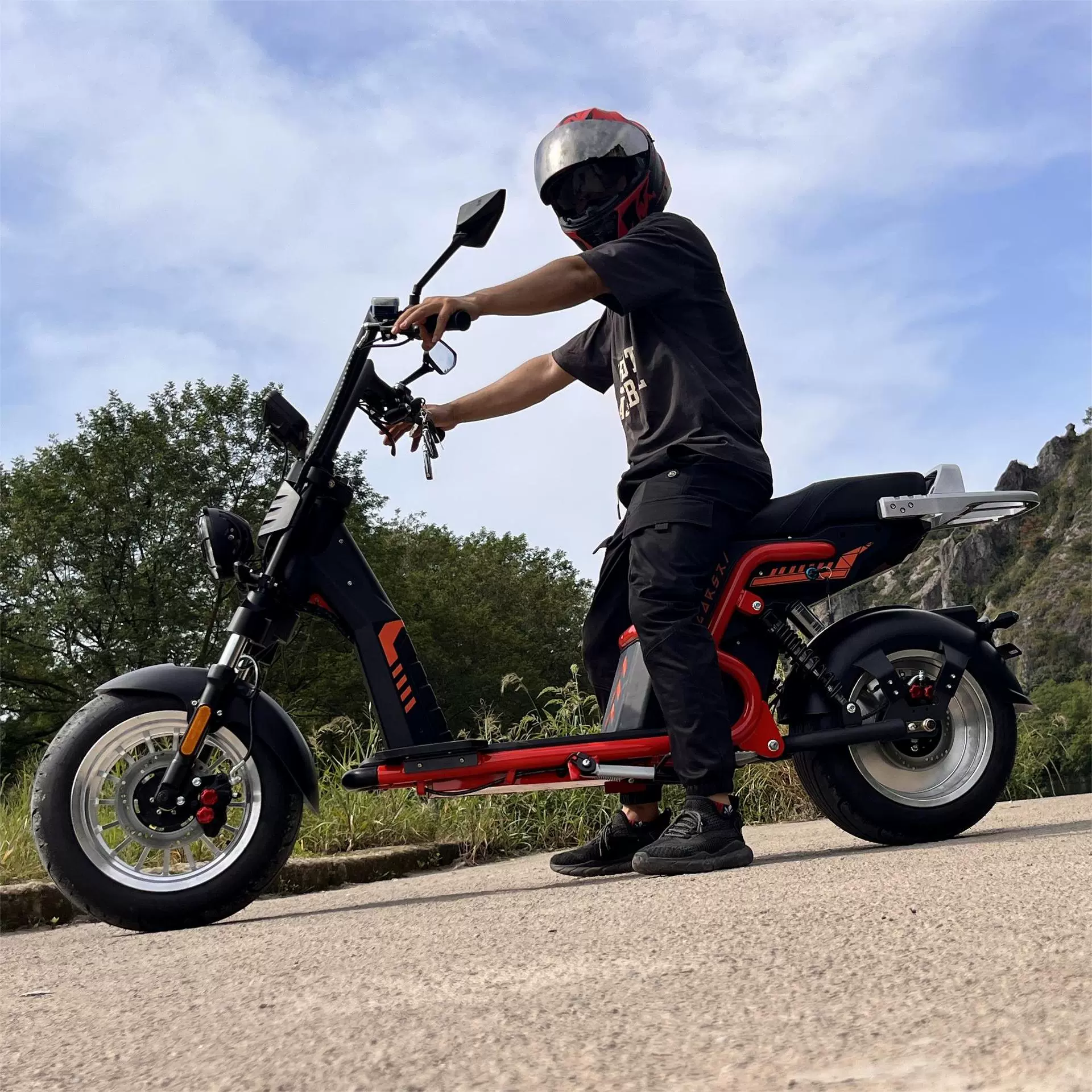 [Заводской электромобиль Harley в Россию citycoco bike электрические самокаты]