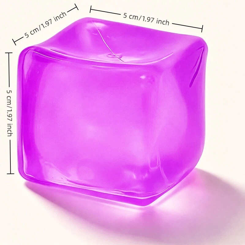 5cm solid color ice cube-purple