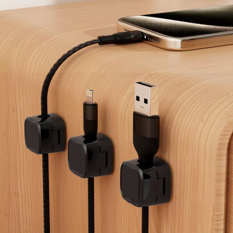 New model -free magnetic suction data cable wires desktop mouse wiring Wall -mounted charging wire storage artifact