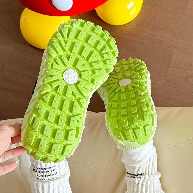 Tasman Slippers Slip-on Tire Bottom Women's 2024 Summer Outfit Breathable Thick Bottom Heightened Shit-on-Shit Slippers