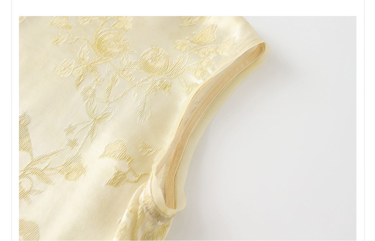 Áo vest không tay cổ đứng họa tiết jacquard phong cách tân cổ điển mùa hè 2026 — Màu hồng, Màu mơ chi tiết 12
