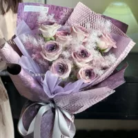 Wumei соус упаковочная бумага масляная живопись атмосфера художественная бумага мраморная фиолетовая бумага оптовая продажа цветочных материалов