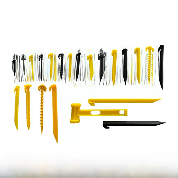 Camping Canopy Tent Nails Plastic Ground Nails Beach Nails Camping Outdoor Serrated Thread Ground Nails Windproof Fixing Nails