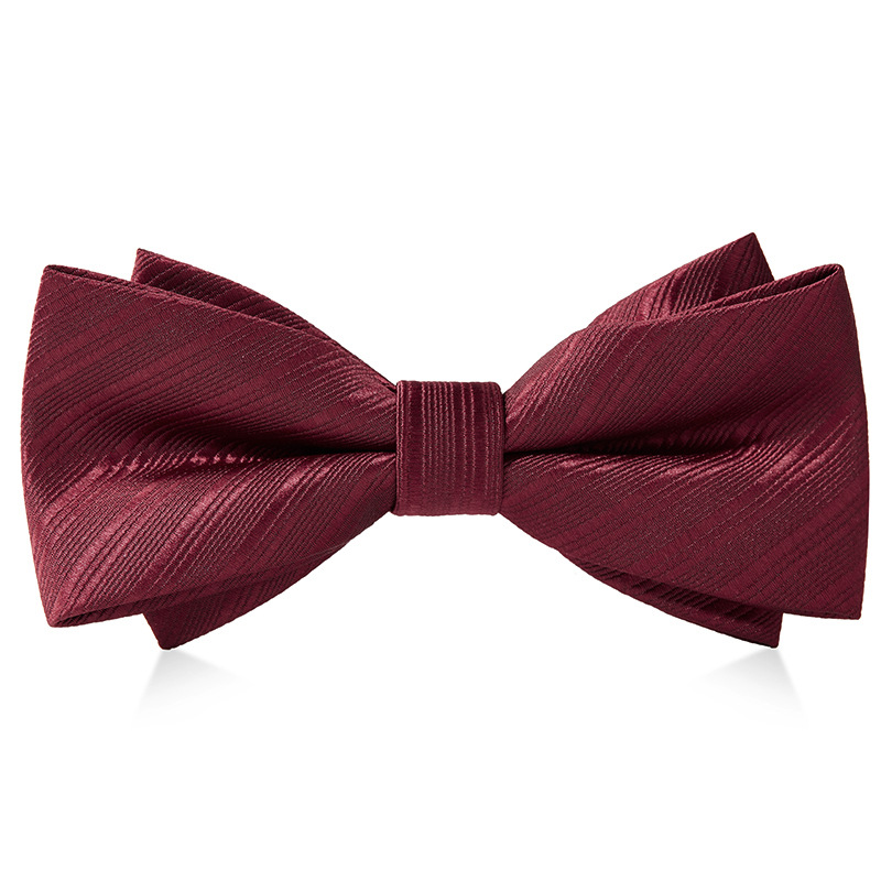 ↤↤↤우아한 버건디 스트라이프 나비넥타이