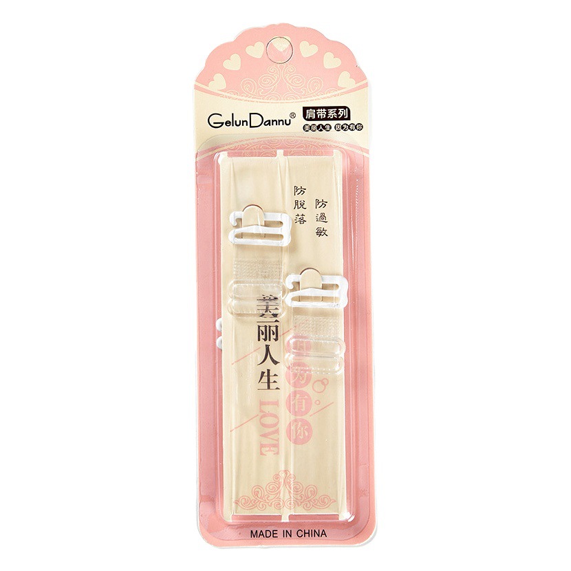 Blister card plastic buckle transparent frosted invisible seamless shoulder strap underwear bra bra sling summer non-slip widening