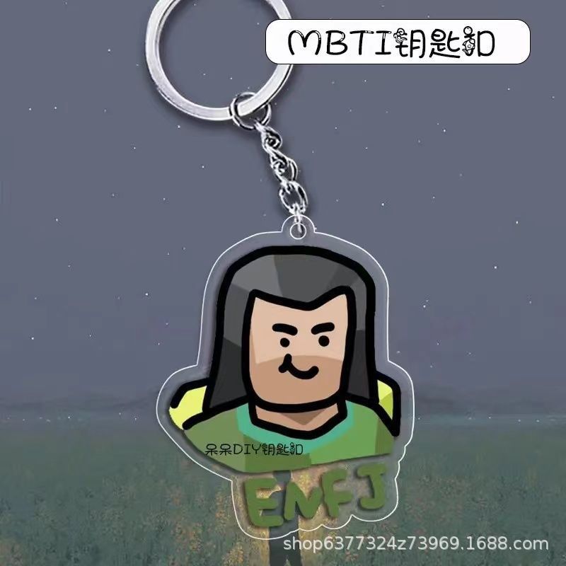 MBTI16 personalidad mochila colgante llavero acrílico accesorios periféricos regalos de dibujos animados adornos divertidos