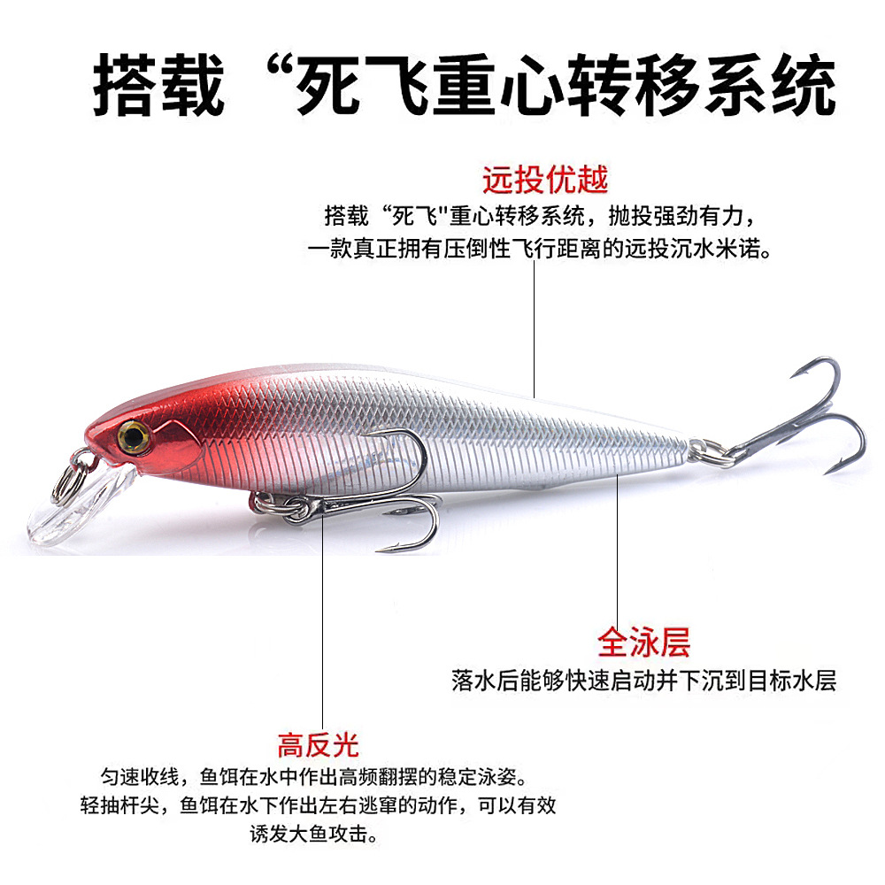 超远投沉水米诺路亚饵银色刀死飞系统缓沉淡水假饵全水层鱼饵硬饵-阿里巴巴