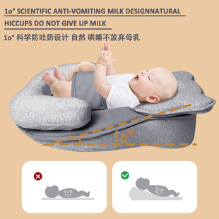 Anti-Spill Milk Choking Pillow, Baby Feeding Artifact, Nursing Pillow, Reclining Feeding Slope Pad for Infants, Anti-Vomiting Slope Pillow