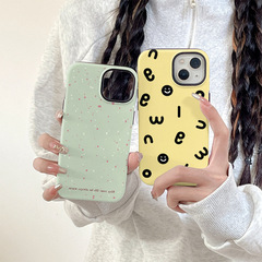 Korean Style Letter Apple 14/15 Pro Phone Case iPhone 13 New Film Two-in-One 11/12 Soft X