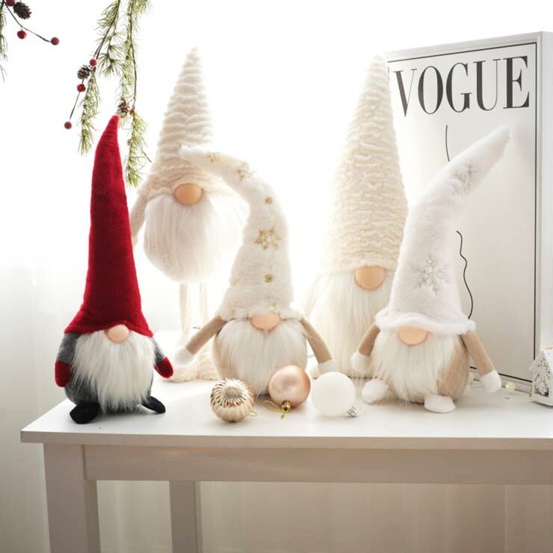 Christmas Doll Rudolph Christmas Tree Ornaments European Style Simple Style Fabric Doll Santa Claus Snowman Ornaments