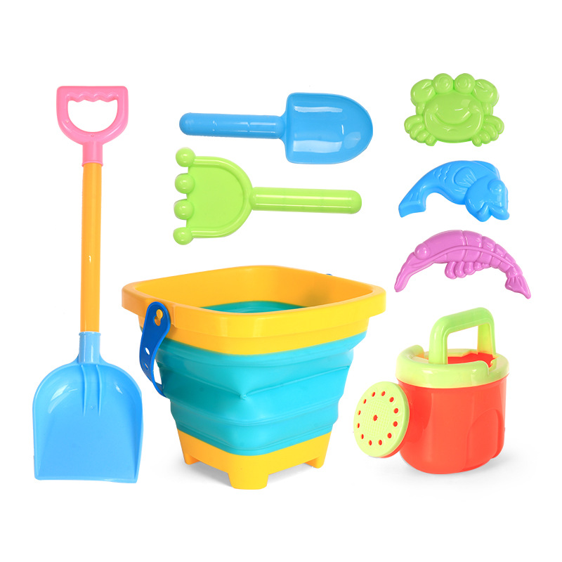 Juguetes de playa para niños, pala, barril, reloj de arena para bebés, herramientas de excavación de arena para jugar en el mar, conjunto de molino de arena al por mayor