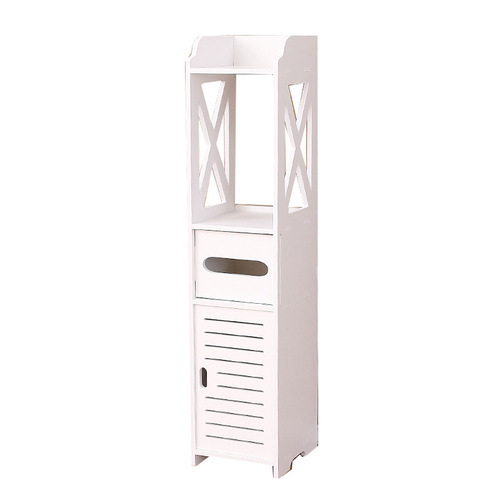 Bathroom storage rack floor-standing multi-layer toilet side cabinet toilet with door dust-proof narrow cabinet bathroom gap storage cabinet