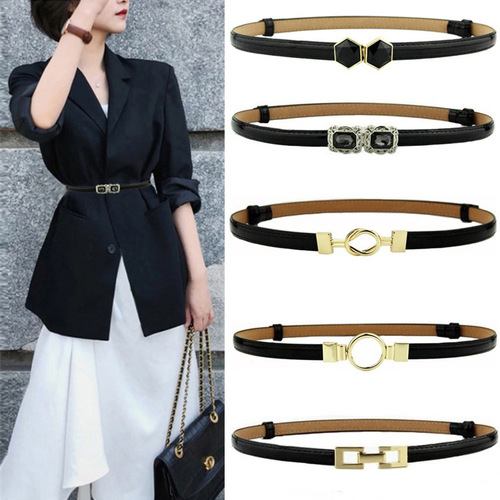 Belt women's thin decorative dress Korean style simple and fashionable matching suit sweater waist waist patent leather small belt