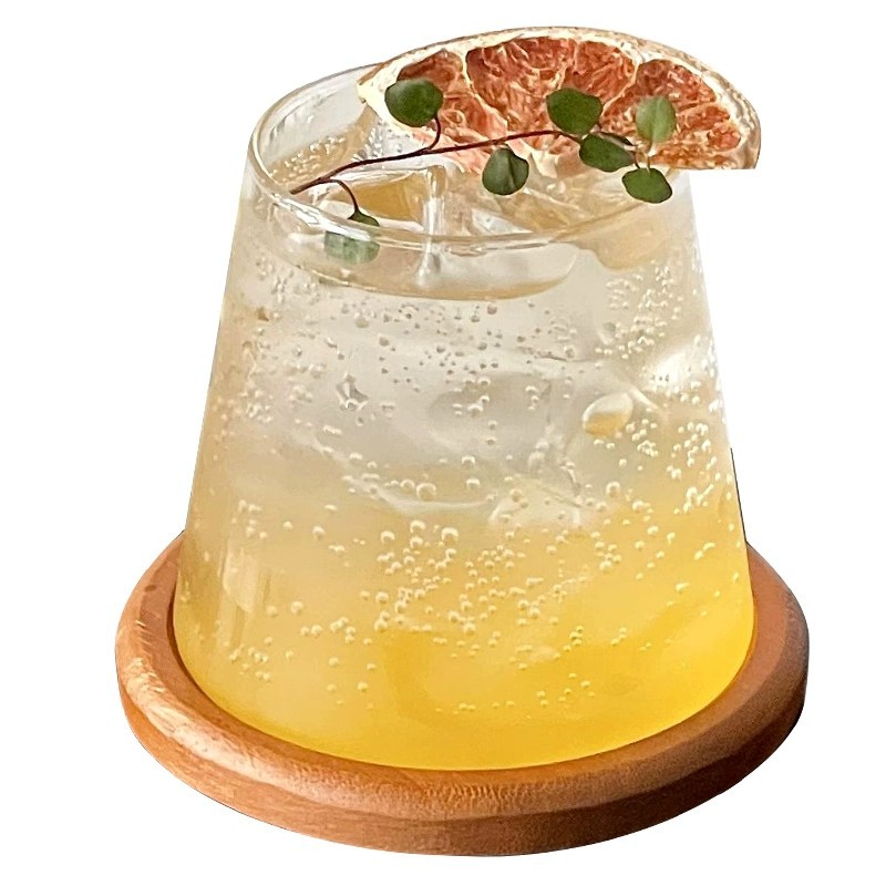 Taza japonesa Fuji de alto valor doméstico resistente a altas temperaturas simple y transparente hielo americano taza de café de leche taza de vidrio