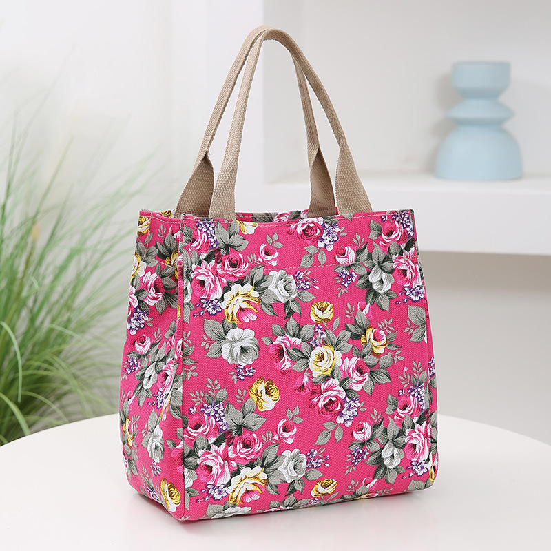 Nuevo bolso portátil de mamá impresa portátil bolso de almuerzo damas bolso de moda retro bolso de trabajo en stock