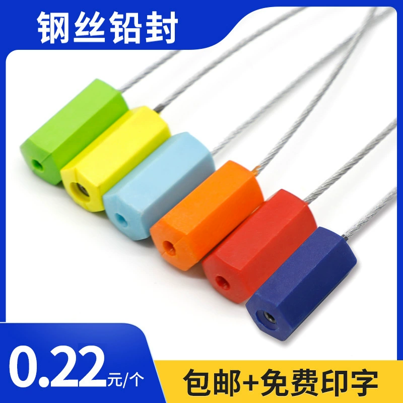 Одноразовая шестиугольная стальная проволочная пломба, противоугонный метр, логистическая свинцовая пломба, контейнерная грузовая пломба, затягивающаяся пломба