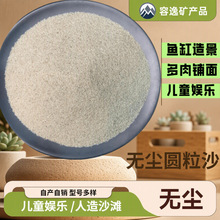 无尘儿童娱乐砂人造沙滩圆粒沙多肉铺面用圆粒沙鱼缸造景海沙