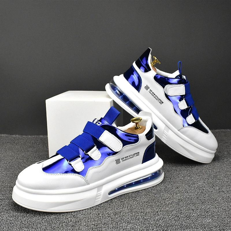 Модные новые весенне-осенние кроссовки, дышащая повседневная мужская обувь скрытой высоты, белые туфли в Корейском стиле, универсальные низкие Туфли из воловьей кожи