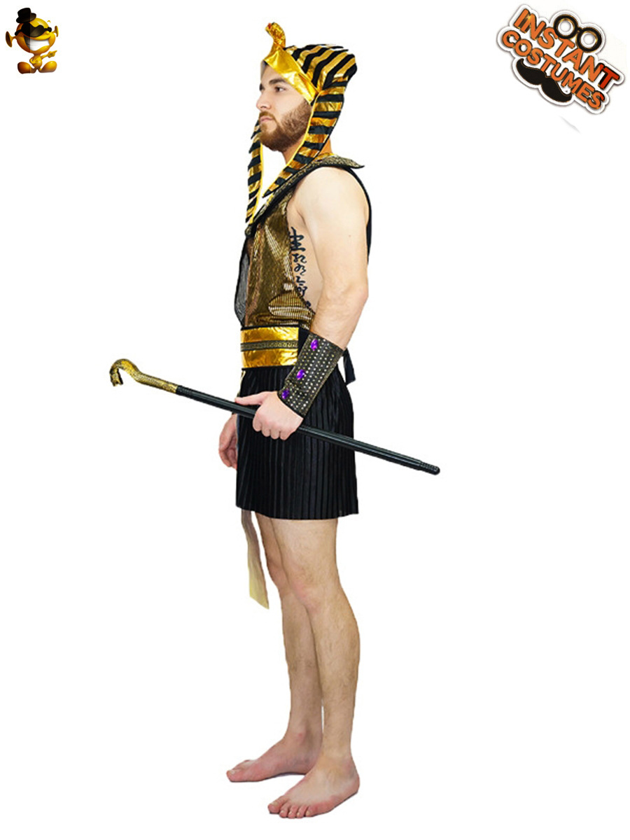 Etapa traje de la mascarada ropa de fiesta de Halloween traje de los hombres adultos de Faraón Cosplay