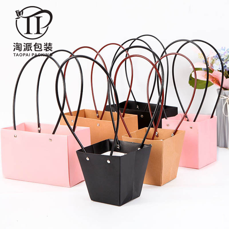 Fábrica en stock al por mayor floral clase entrenamiento bolso suculento en maceta flor ramo impermeable bolso de papel Kraft