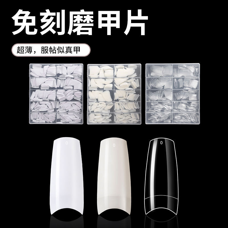 French-Style Nail Tips, Lightweight, Medium Length, No Filing Required, Wearable Nail Tips, Economical Bag Pack of 500 Pieces, Eagle Claw Nail Tips French-Style Nail Tips, Lightweight, Medium Length, No Filing Required, Wearable Nail Tips, Economical Bag Pack of 500 Pieces, Eagle Claw Nail Tips