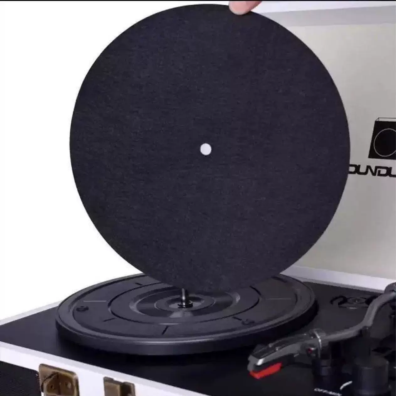 唱片垫防滑防静电黑胶电唱机留声机唱机转盘打碟减震软毛毡垫子