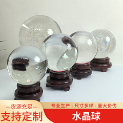 前台玄关摆件办公桌面装饰水晶球透明球礼品教师礼物转运