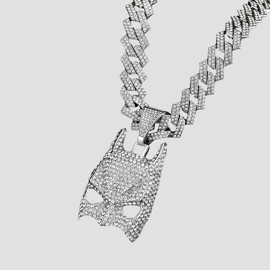 Batman Peripheral Mask Cuban Hip Hop Jewelry Personalized Necklace_voghion.com