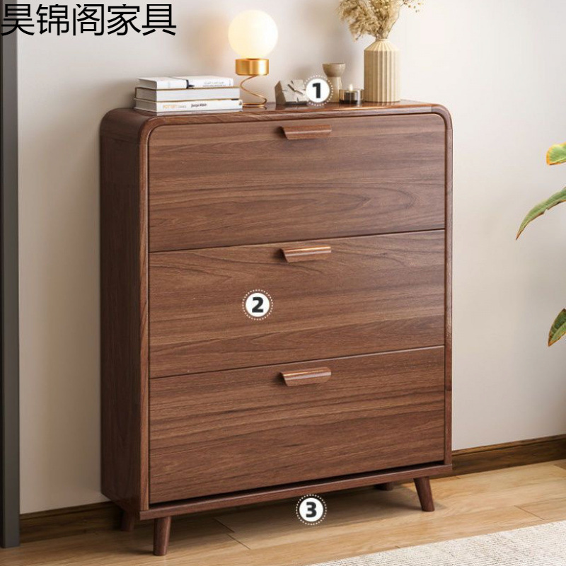 Ultra-Thin Shoe Cabinet, Ultra-Narrow Dust-Proof Shoe Rack, Simple Entrance Cabinet, Storage Cabinet, Household Tipping Door Entrance Cabinet