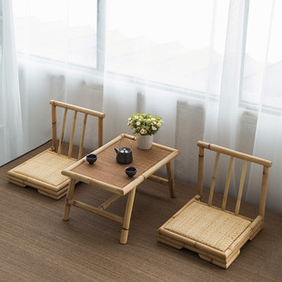 W6 Tatami Coffee Table Japanese Style Bay Window Small Table Home Balcony Table and Chair Combination Zen Tea Table Simple Low Table Kang