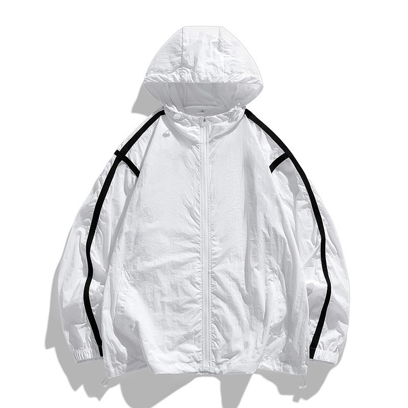 New Summer Outdoor Sports Sunscreen Jacket for Men, Casual Breathable Jacket, Loose Trendy Zipper Coat for Teenagers