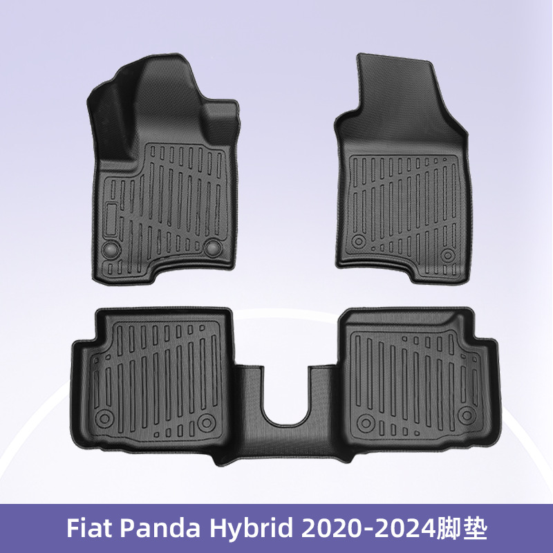 Europa para Fiat Panda híbrido 2020 - 2024 3D todo el tiempo material TPE almohadilla de pie de automóvil