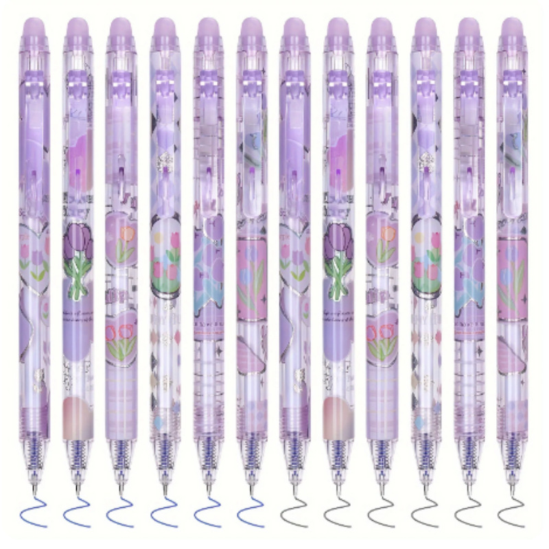 80g Weight 1 Box Of 6 Pieces Tulip Class Learning Plastic Simple Style Classic Style Gel Pen
