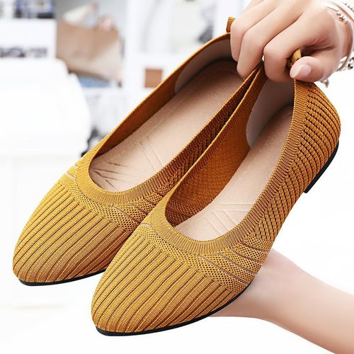 Women's Summer Slip-on Flat Casual Shoes, Solid Color, Versatile Women's Shoes, French Soft Sole, Non-tiring Single Shoes