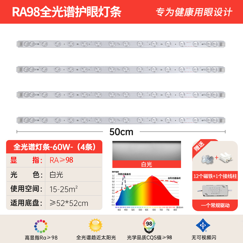 LED シーリングランプストリップロング芯交換用ライトパネルフルスペクトル 3 色調光リビングルームランプビーズパッチ|undefined