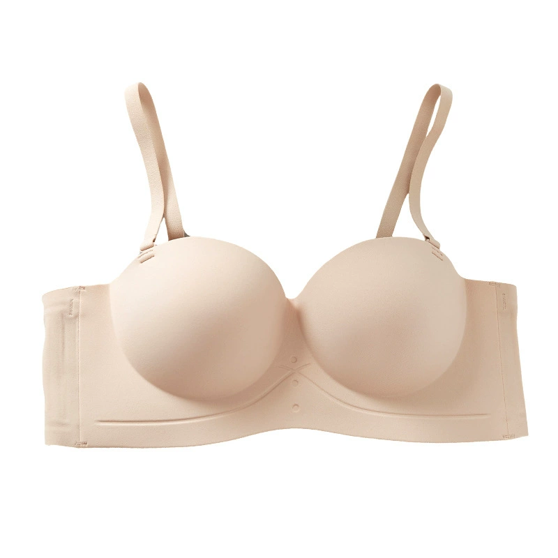 [Peach Cup] Special underwear for small breasts, one-piece fixed cup, no steel ring, breast-retracting, traceless bra