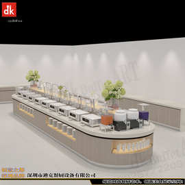 国内外自助餐台图片 岩板餐桌餐台 餐厨设备整合酒店大理石布菲台